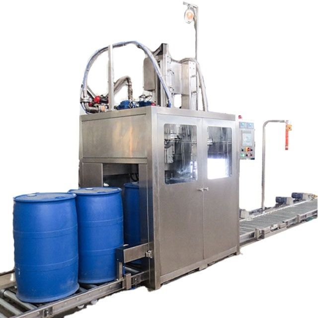 200L Single Automatic Oil Liquid Drum Filling Sealing Machine Electric Gear Motor Energy Saving PLC Bearing for Chemical